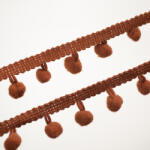 Takoy Bandă cu ciucuri 1cm culoare caramel / 18, 5m