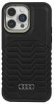 AUDI Synthetic Leather MagSafe iPhone 15 Pro Max 6.7" készülékhez kemény tok fekete - AU-TPUPCMIP15PM-GT/D3-BK (AU-TPUPCMIP15PM-GT/D3-BK)