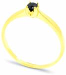 White & Black Fekete gyémánt eljegyzési gyűrű - 3, 0mm - arany (AU14296)