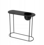 BOLTZE Kiegészítő Asztal Fém Fekete Pluto Növénytartóval 18 X 56 CM (2049538)