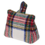 Home Styling Collection Ütköző Ajtóhoz Poliészter Homokkal Töltve 17X8X17 CM Kockás Piros (AAE823520 -multicolor)