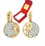 Deem Áttört Mintás Fülbevaló Cirkónia Angol Arany Pr. 585