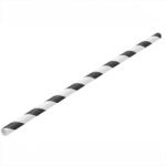  Szívószál papír 6 x 230 mm 250 db/csomag fekete/ fehér csíkos (12675) - iroda-ellatas