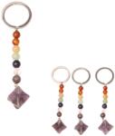  Ametist breloc Merkaba 10 cm design spiritual chakre pentru armonie zilnica si idee de cadou 1 buc