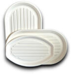  Hidegtál 5 személyes (43 x 28 cm) komposztálható cukornád 50 db/csomag, fehér (16056) - iroda-ellatas