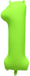 riethmüller Számos lufi 34" 86cm óriás neon Zöld szám, számjegy 1-es, (LUFI262183)