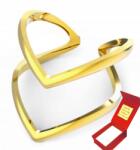 Angel gold Modern Eljegyzési Gyűrű Hegyes Kontúr Arany Pr. 333