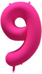 riethmüller Számos lufi 34" 86cm óriás neon Rózsaszín szám, számjegy 9-es, (LUFI755138)