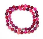  Colier din Agata Colorata Rotunda 8x8 mm - Accesorii de Metal