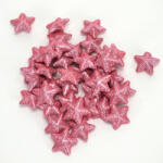  Polisztirol csillag nagy csillámos - RÓZSASZÍN