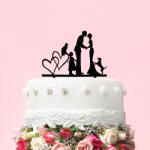  Esküvői tortadísz fekete - kosarbolt