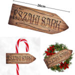  Nyomtatott dekorkarton - Északi sark útjelző 26cm