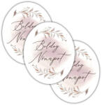  Nyomtatott dekorkarton - Nőnapi ovál tábla - pasztell rózsaszín 3db/cs - papelito