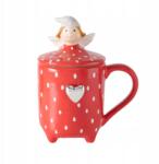 Boltze Kerámia Kávés Teáscsésze Fedővel 360 ml Mikulás Ajándék (4066076421961)