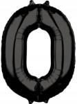 Amscan Black Szám 0 Fólia lufi 66x50 cm