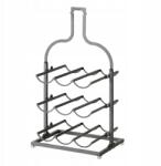 Boltze Palack Alakú Fém Bortartó Állvány Fekete 54, 5 CM Magas (2061395-BTE)