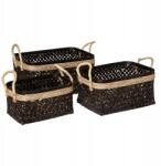 Atmosphera Tárolókosár fekete Fogantyúval szett x3 (182355)