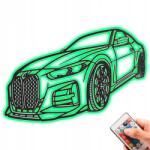 LaserGroot Bmw G22 line Kép Fa 3D Led Éjjeli lámpa +távirányító Fali Dekoráció (LaserGroot)