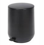 NUXIO Szemeteskosár Fürdőszobai Tároló Fekete Kerek Fém Pedálos 5 l (N04005B)