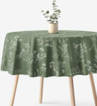 Goldea kör alakú pamut terítő - gyógynövény levelek Ø 110 cm