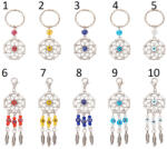  Ezüst Színű Piros (1) Nazar Szeme Álomcsapda Álomfogó Kulcstartó 70x28mm