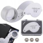 Verk Group Ékszernagyító, összecsukható, 2 Led, 40x