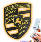 LaserGroot Fa kép 3D Porsche Logo Fali dekoráció Ajándék Led éjszakai lámpa (LaserGroot) - allegro - 12 940 Ft
