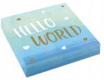 Amscan Baby Boy Hello World szalvéta 16 db-os 33x33 cm - allegro