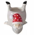 BOLTZE Karácsonyi Kerámia Virágtartó Mikulással 10, 5cm magas (2049471 -grey)