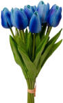 Valex Decor Real touch tulipán köteg, 10 szálas, 33.5cm magas - Kék (LD039-06)