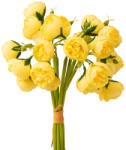 Valex Decor Boglárka selyemvirág köteg, 24 fejes, 28cm magas - Citromsárga (LD061-04)