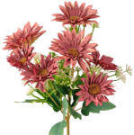 Valex Decor Gerbera selyemvirág csokor, 29cm magas - Bordó (LD050-05)