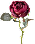 Valex Decor Bazsarózsa selyemvirág szál, 51cm magas - Bordó (LD048-04)
