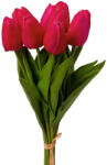 Valex Decor Real touch tulipán köteg, 10 szálas, 33.5cm magas - Világos bordó (LD039-09)