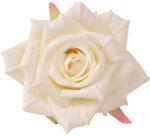 Valex Decor Rózsa selyemvirág fej, 9cm - Ekrü (LD055-01)