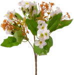 Valex Decor Kisvirágos selyemvirág csokor, 28cm magas - Fehér (LD045-01)