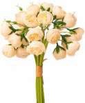 Valex Decor Boglárka selyemvirág köteg, 24 fejes, 28cm magas - Krém (LD061-02)