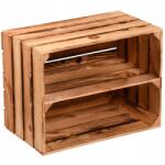 Kesper Dekorációs Doboz fából, barna, Polccal (69252k)