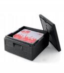 HENDI Hőszigetelő pizzatartó 21 L, felülről tölthető, fekete (707098)