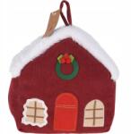 Home Styling Collection Ütköző Ajtóhoz Mikulás Ház Poliészter 20X13X22 CM Piros (8721037046404)