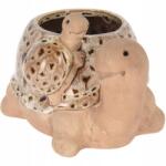 ProGarden Kerti Porcelán Virágtartó Dekoratív Erkélyre Teknős 15 X 11 CM (252731110 -tutle)