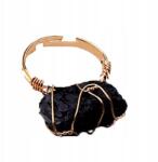 Shein Arany Gyűrű Fekete Kővel (608832)