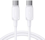 JOYROOM Cablu pentru incarcare si transfer de date Joyroom S-A14, USB-C la USB-C, 60W, 3A, 480 Mbps, 1.2m, Alb (6956116702663)