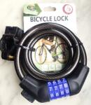 TONYON Spirálzár, 100cm x 10mm, 4 számjegyű, változtatható kóddal tartó Akció