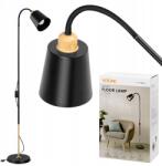 VIRONE Álló lámpa álló fekete fa kapcsoló E27 18W 160CM (LS-6/B)