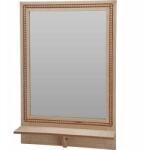 Home Styling Collection Függő Fali Tükör Téglalap Alakú Polccal Mdf Keretes Tükör 40 x 60 cm (DD1000700)