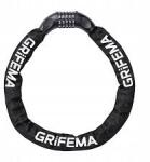 Grifema 90 CM-es láncos kerékpárzár 5 számjegyű kóddal, fekete Grifema (GAK12019)