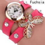 QUARTZ Ceas dama curea lunga Crystals & butterfly Ceas
