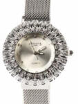Geneva Ceas dama bratara magnetica, Crystal Time, argintiu + cutie eleganta cadou Ceas