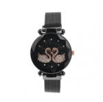  Ceas dama elegant cu geam fatetat, bratara magnetica si ornament cristale Ceas